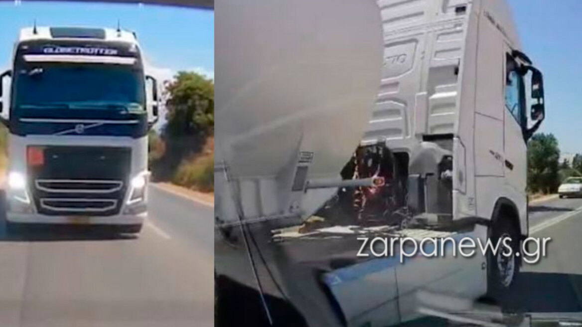 Κρήτη: Επικίνδυνος οδηγός βυτιοφόρου «έπαιζε τα φώτα» και έκανε παράνομη προσπέραση κοντά στο αεροδρόμιο Χανίων, δείτε βίντεο