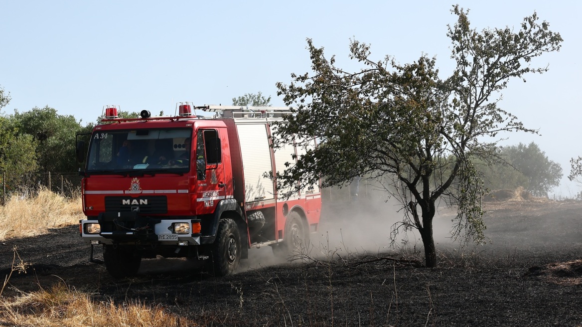 Φωτιά τώρα στα Τρίκαλα, καίει χαμηλή βλάστηση στο Γενέσι, πετάνε 4 εναέρια