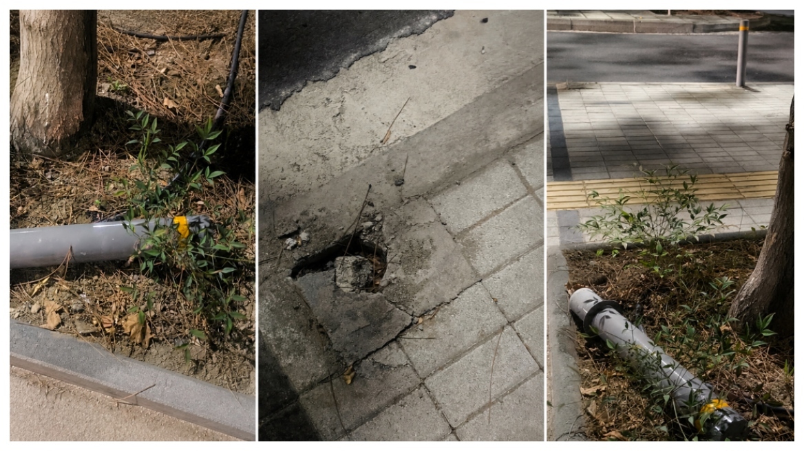 Βανδαλισμοί στην αναπλασμένη οδό Χηλής, στην Καλαμαριά