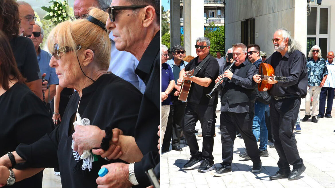 Με κλαρίνα και μοιρολόγια το τελευταίο αντίο στον Λάκη Χαλκιά στο A' Νεκροταφείο, συντετριμμένη η οικογένειά του