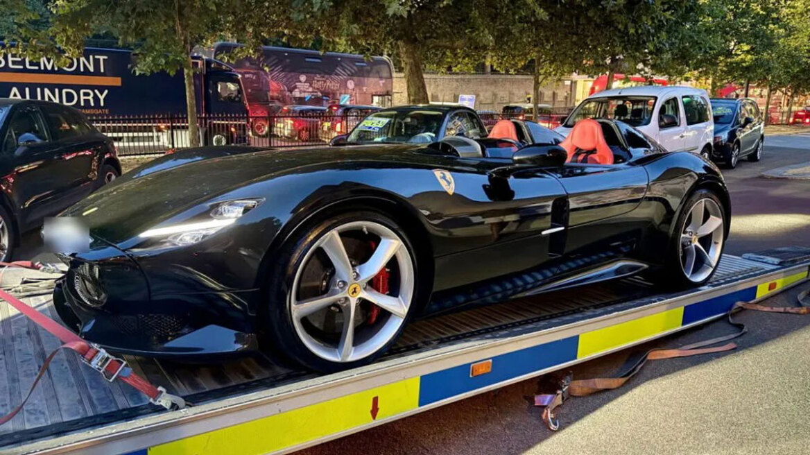 Οδηγούσε Ferrari 810 ίππων χωρίς δίπλωμα και ασφάλιση...