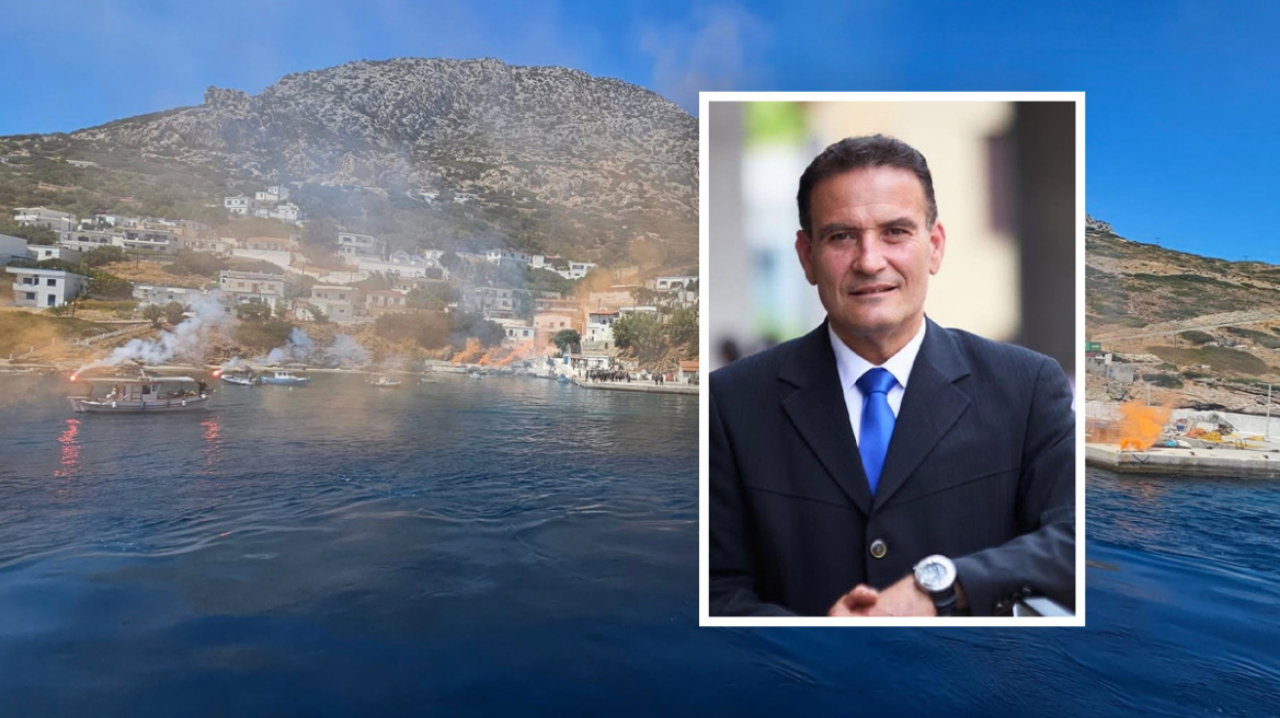 Με κόρνες πλοίων και καπνογόνα το τελευταίο «αντίο» στον δήμαρχο Φούρνων Κορσεών, δείτε βίντεο και φωτογραφίες