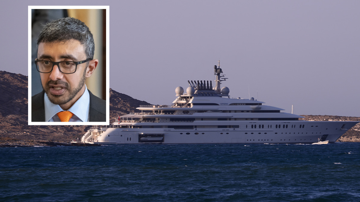 Στην Πάρο ο σεΐχης και υπουργός Εξωτερικών των Ηνωμένων Αραβικών Εμιράτων με θηριώδη θαλαμηγό