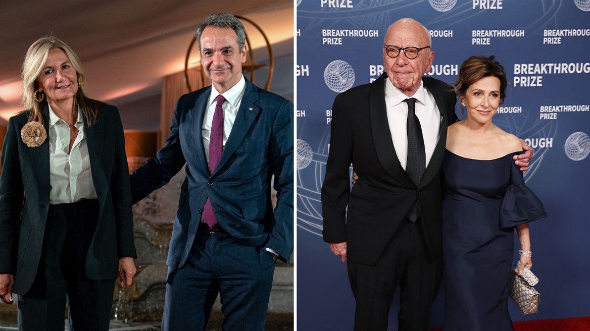 Γεύμα Μητσοτάκη με τον μεγιστάνα των media Ρούπερτ Μέρντοχ στο Μαξίμου, συνοδεύονταν από τις συζύγους τους