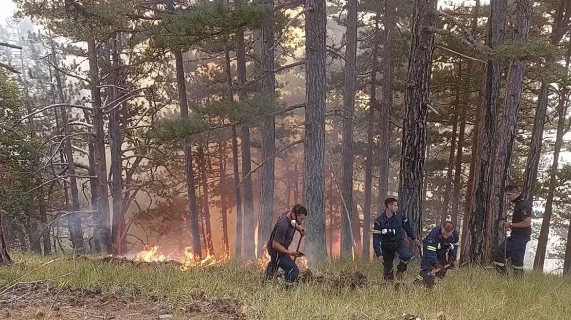 Η μάχη των δασοκομάντος με τις φλόγες στην Κόνιτσα, καλύτερη η εικόνα της πυρκαγιάς, δείτε βίντεο και φωτογραφίες