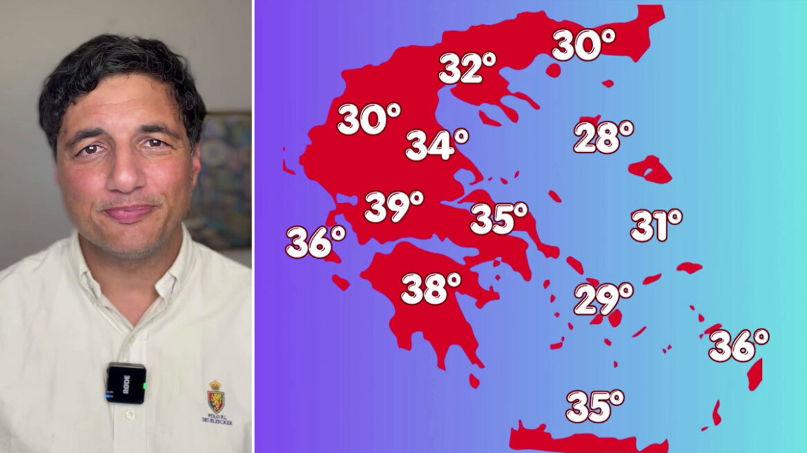 Επιμένει η ζέστη με θερμοκρασίες έως 39°C, δυναμώνουν τα μελτέμια, η πρόγνωση Τσατραφύλλια στο protothema