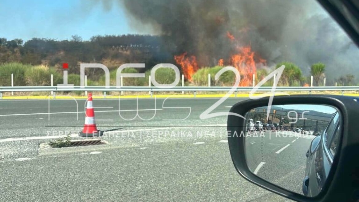 Φωτιά τώρα στο Στρυμωνικό Σερρών, σηκώθηκαν δύο εναέρια