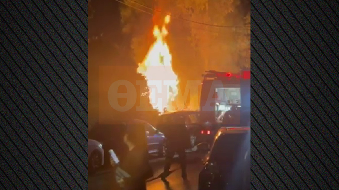 Υπό μερικό έλεγχο η φωτιά σε ξερά χόρτα στο Μαρούσι, βίντεο