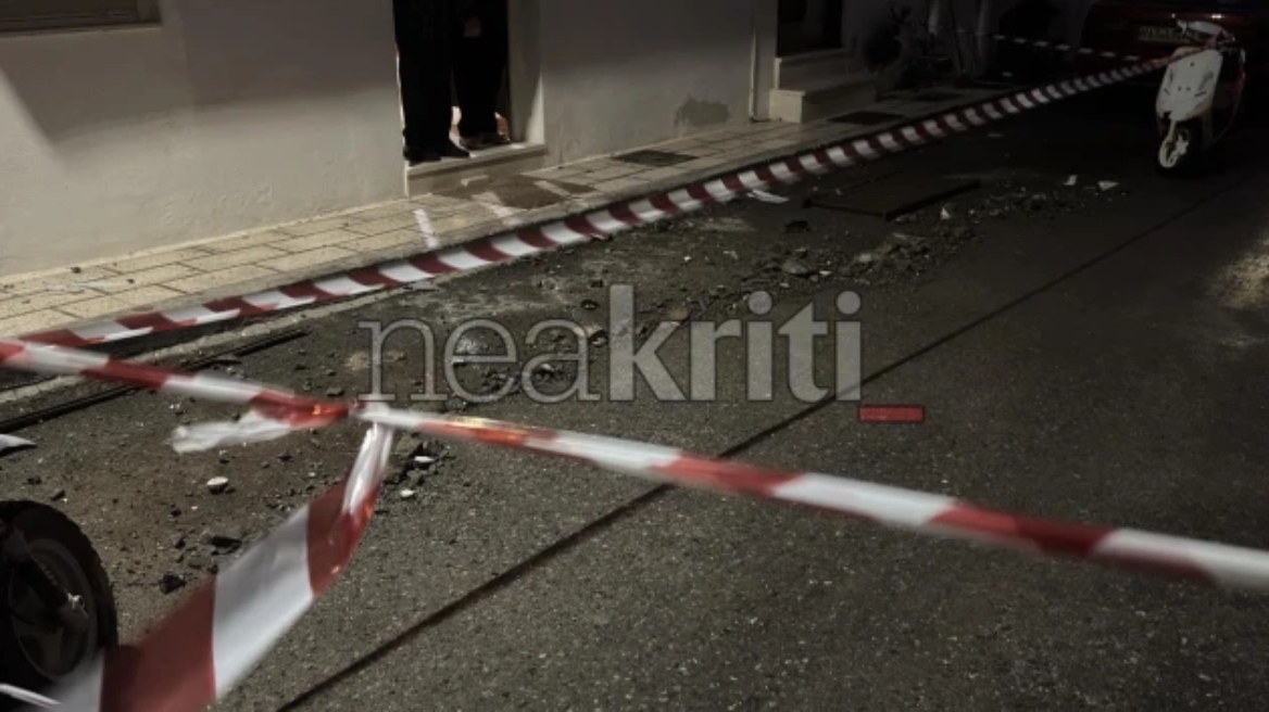 Δεύτερο περιστατικό κατάρρευσης τμήματος μπαλκονιού στο Ηράκλειο Κρήτης μέσα σε λίγες ώρες 