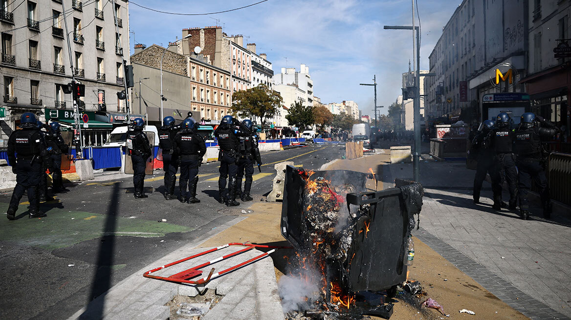 Επεισοδιακές οι διαδηλώσεις των μαθητών στη Γαλλία, συγκρούσεις με δυνάμεις της αστυνομίας, βίντεο
