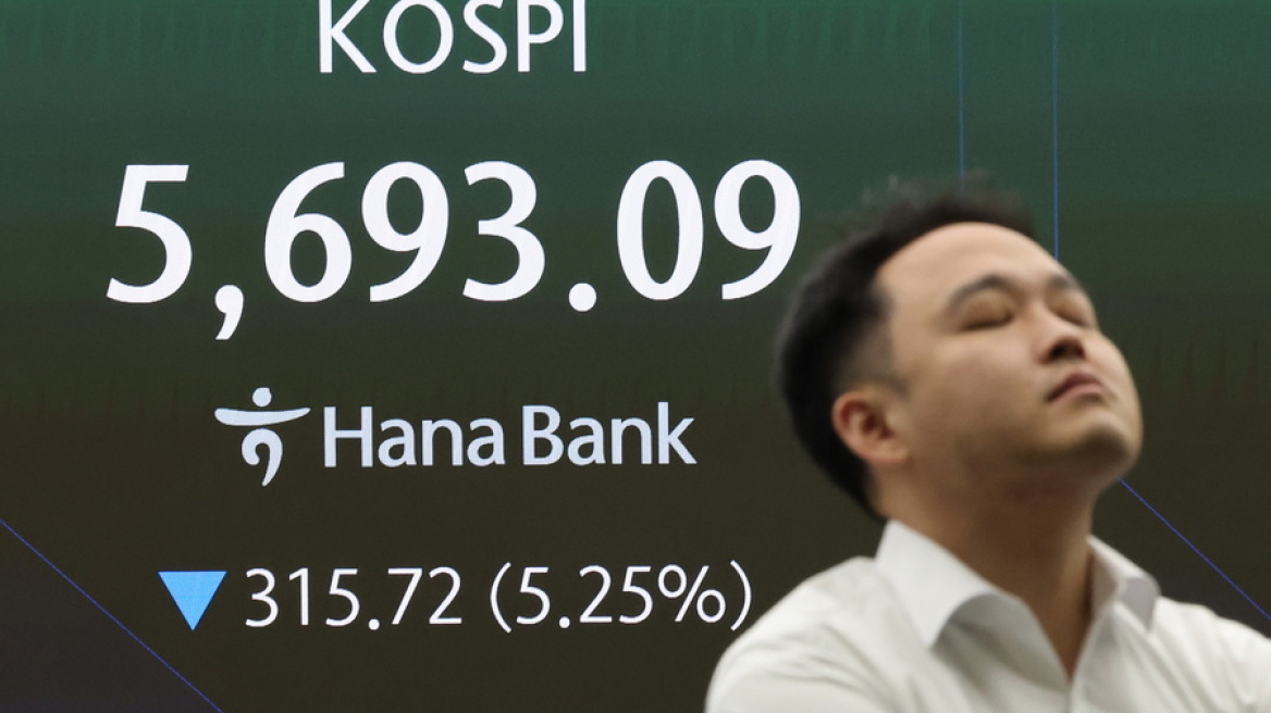 Μαζικές ρευστοποιήσεις σε μετοχές τεχνητής νοημοσύνης, βουτιά 8% για τον Kospi, πάνω από 5% για τον Nikkei