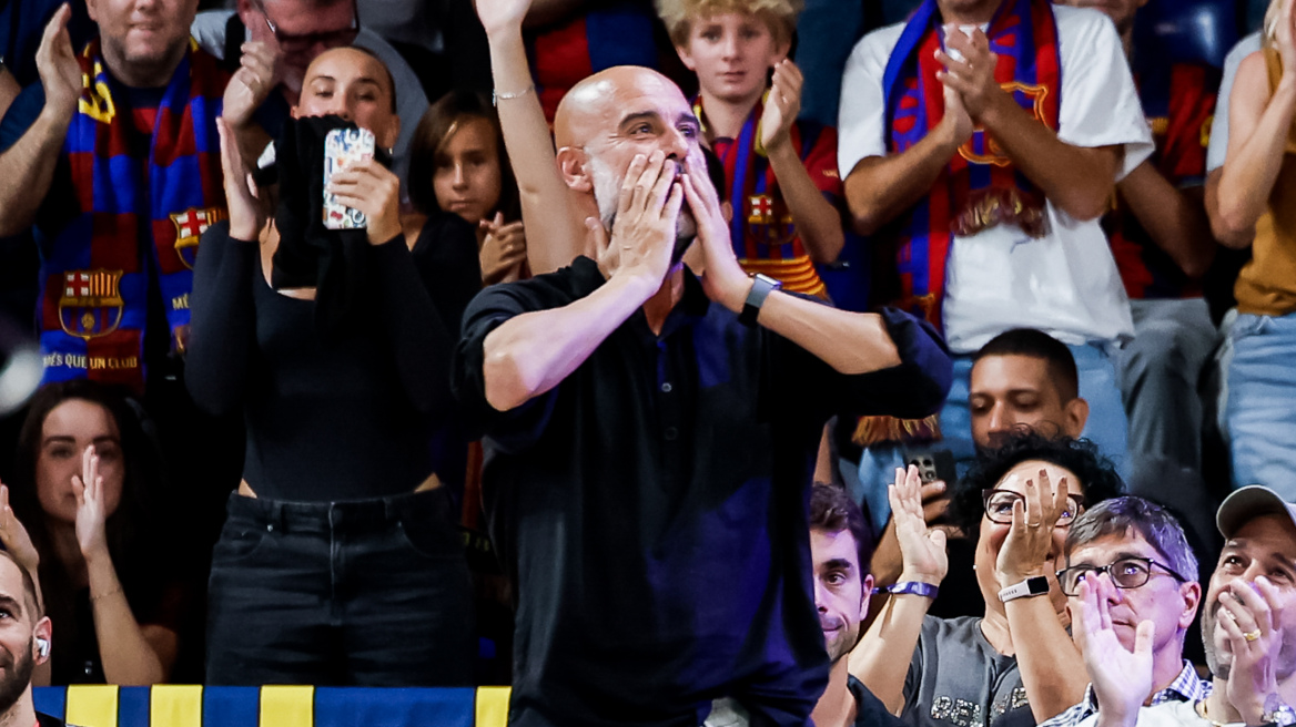 Στη Βαρκελώνη και στο Μπαρτσελόνα-Ολυμπιακός ο Πεπ Γκουαρδιόλα, βίντεο 