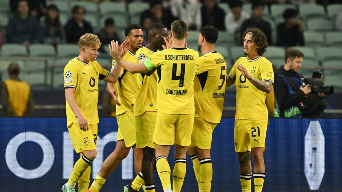 Champions League: Δεύτερη νίκη για τη Ντόρτμουντ, 2-1 την Σαμπάχ - Η Φενέρ προηγήθηκε 2-0 και έμεινε στο 2-2 με την Σλάβια, δείτε τα γκολ 