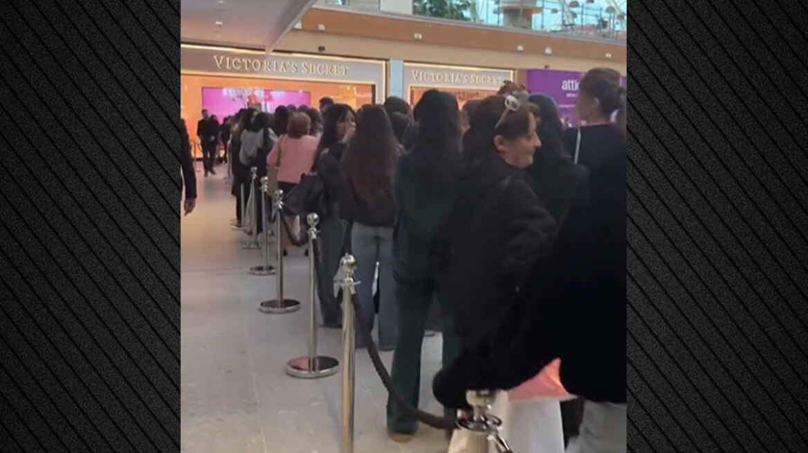 Κοσμοσυρροή από νωρίς το πρωί στο The Mall για τα εγκαίνια του νέου καταστήματος Victoria’s Secret, δείτε βίντεο