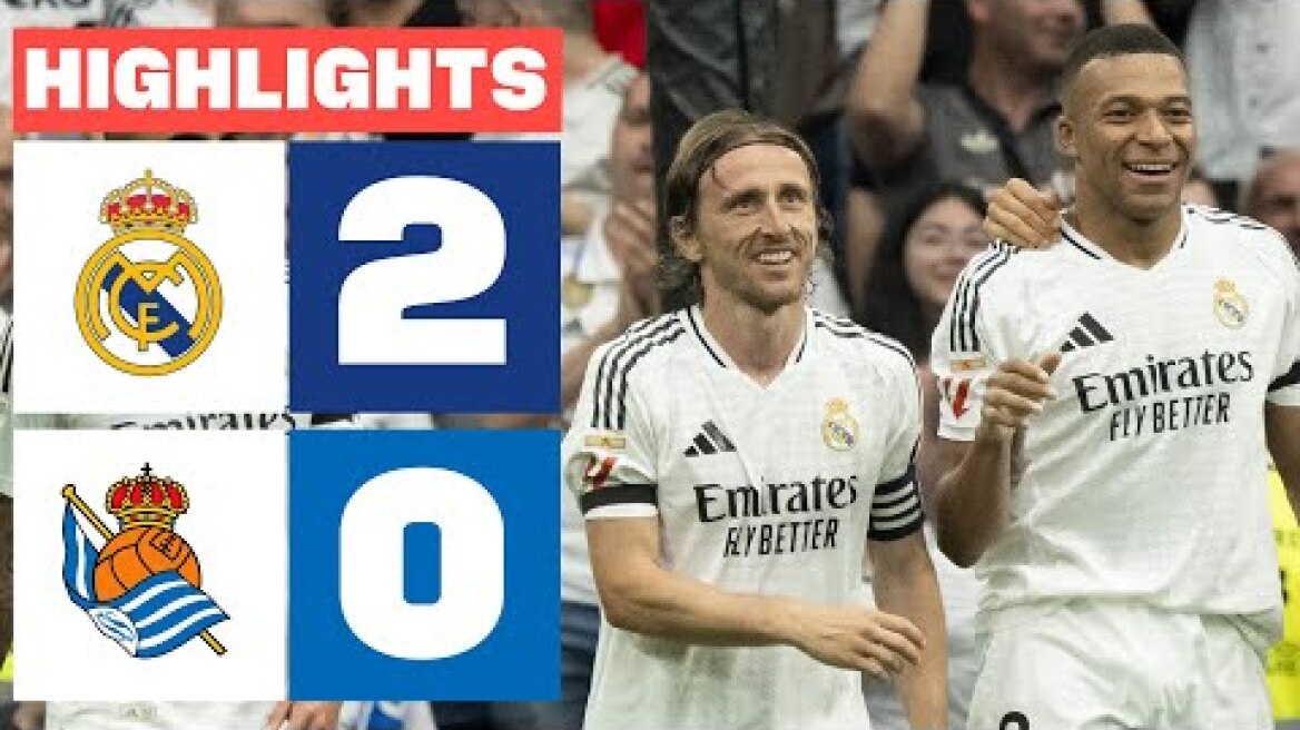 REAL MADRID 2 - 0 REAL SOCIEDAD I RESUMEN LALIGA EA SPORTS