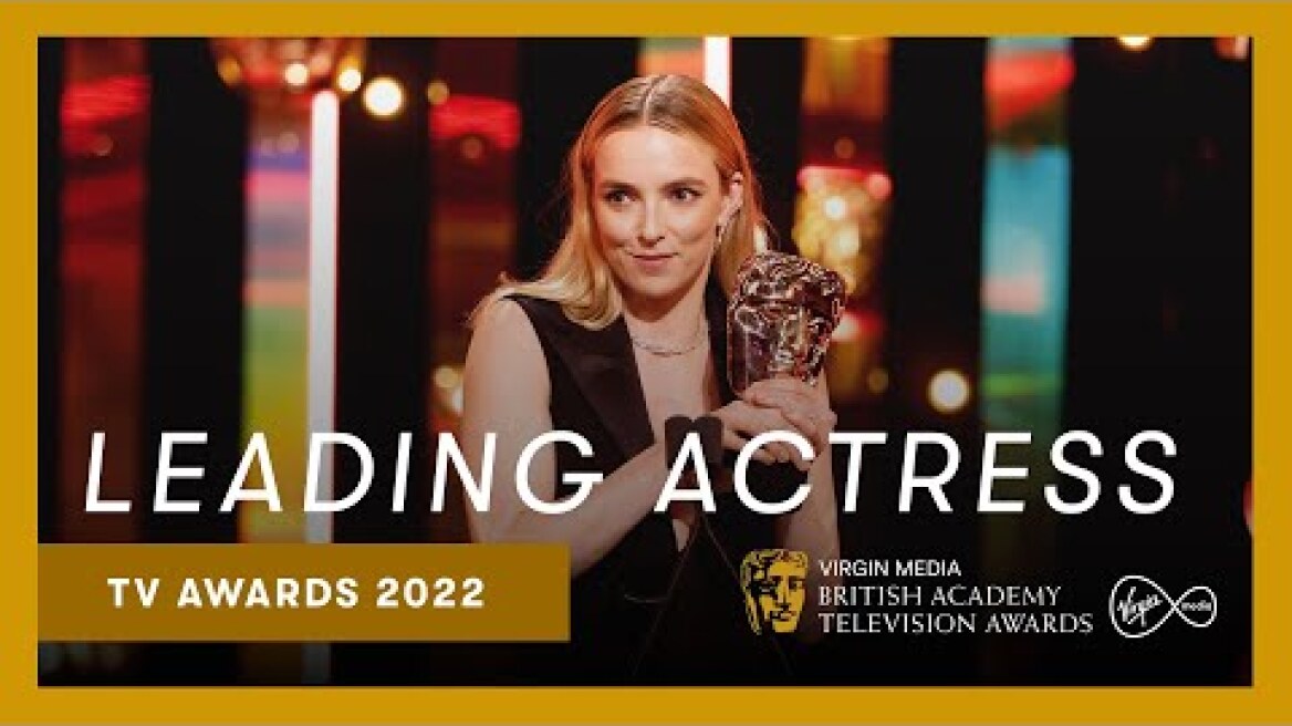 Jodie Comer accepts the Lead Actress award | Virgin Media BAFTA TV Awards 2022
