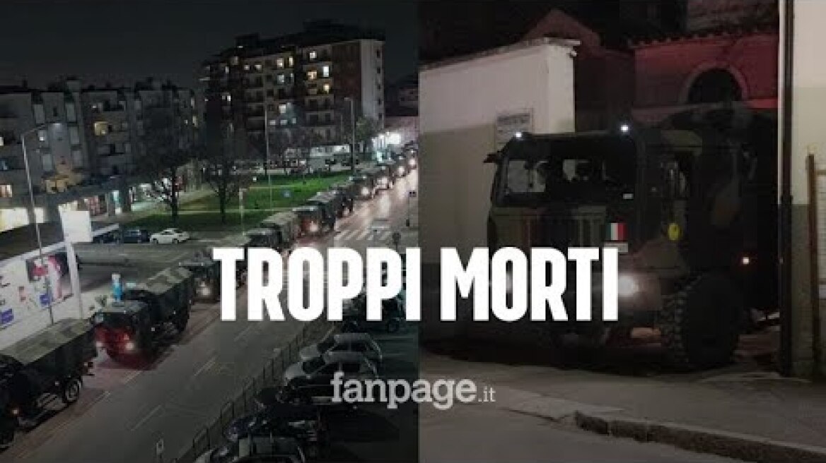 Coronavirus, troppi morti a Bergamo: carovana dell'esercito trasporta le bare fuori regione