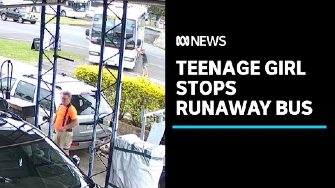 Teenage girl saves runaway school bus from hitting petrol station in NSW | ABC News