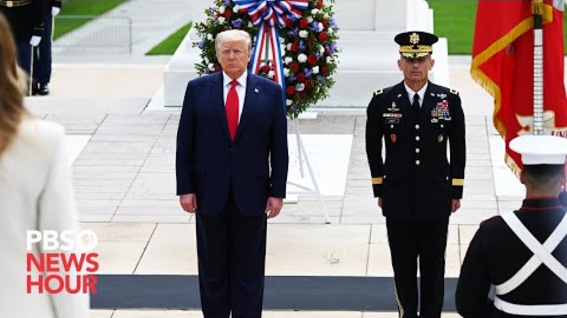 WATCH: Trump visits Arlington National Cemetery for Veterans Day observance