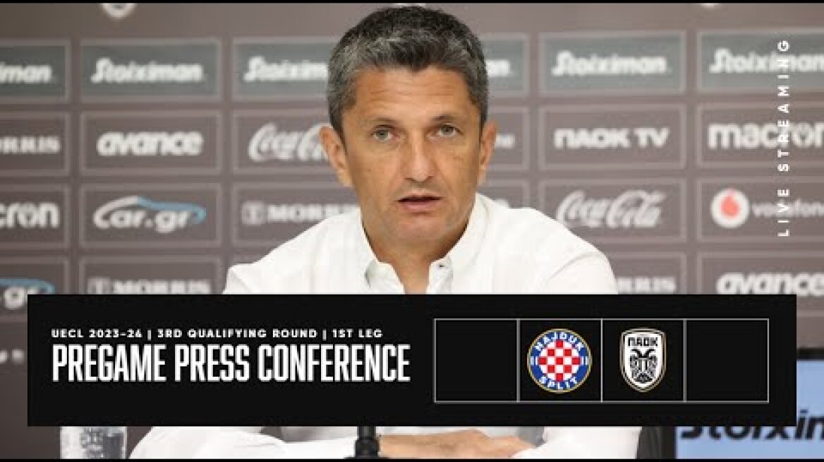 Pregame: Press Conference: Hajduk Split Vs PAOK FC  – Live PAOK TV