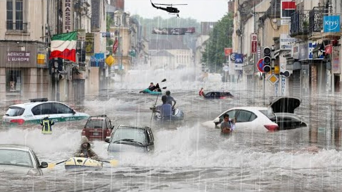 ITALY UNDERWATER! Severe Storm and Seveso River cause flash flooding in milan! italy flooding 2023