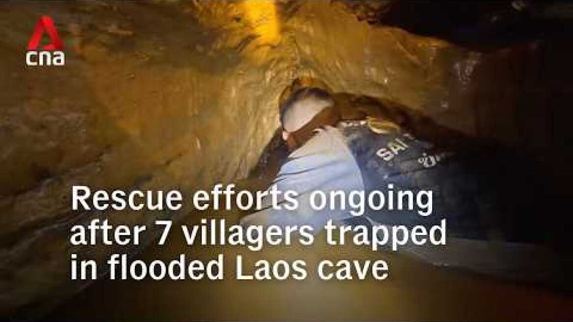 Rescue efforts ongoing after 7 villagers trapped in Laos cave
