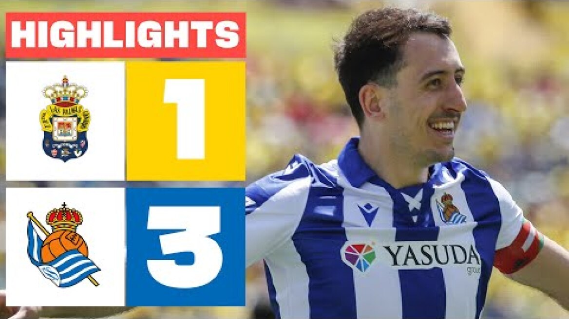 UD LAS PALMAS 1 - 3 REAL SOCIEDAD I RESUMEN LALIGA EA SPORTS