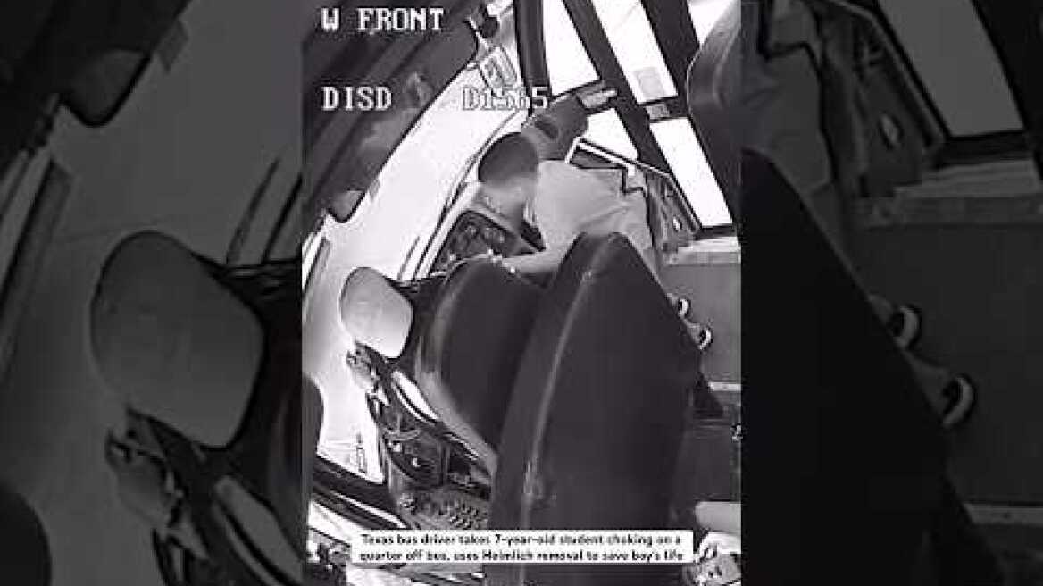 Texas bus driver uses Heimlich removal to save life of 7-year-old student choking on a quarter