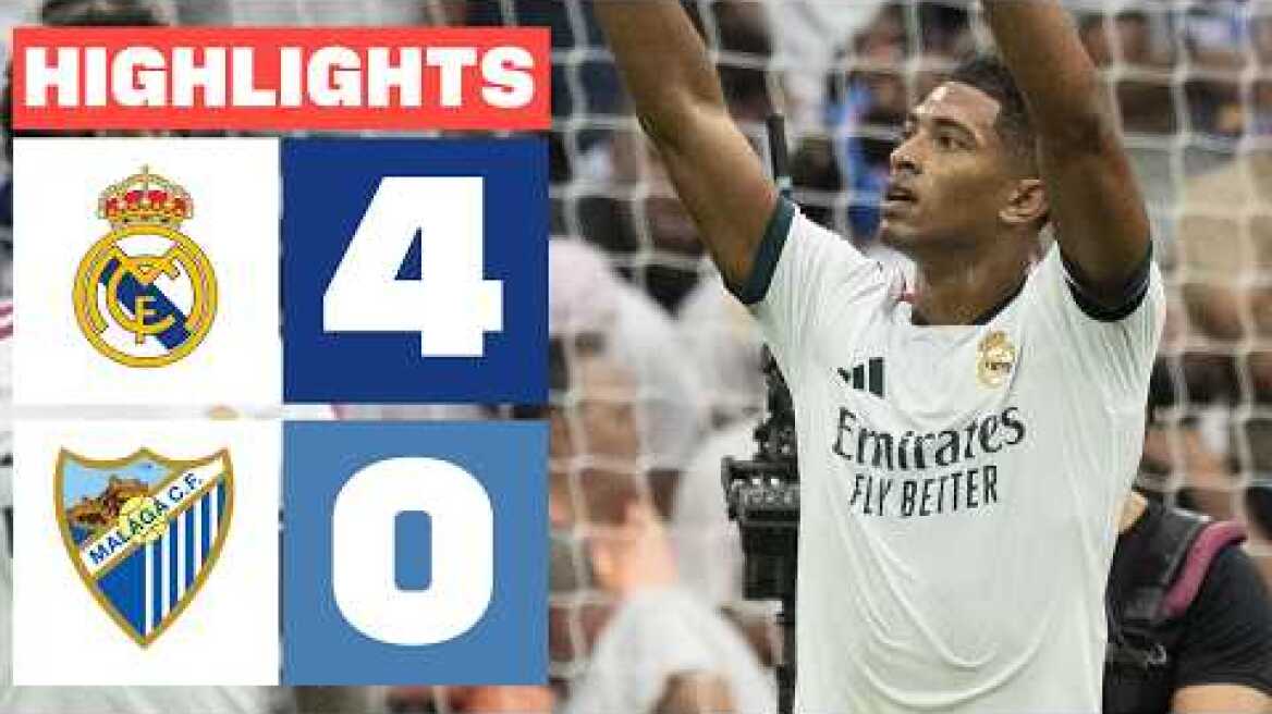 REAL MADRID 4 - 0 MÁLAGA CF | RESUMEN LALIGA EA SPORTS
