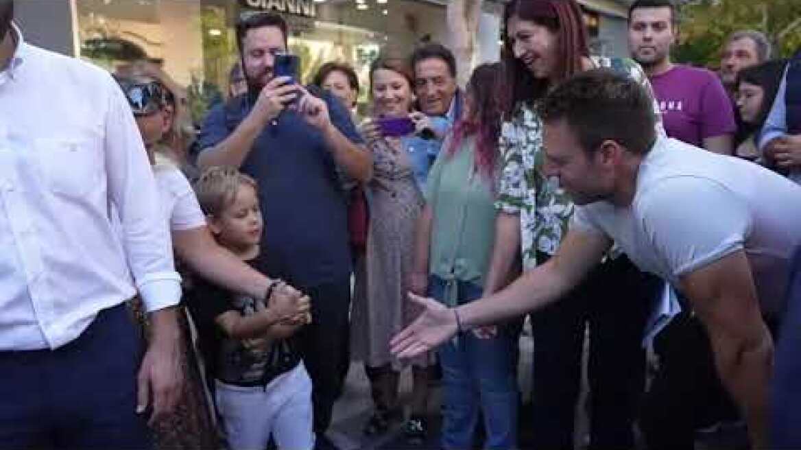 Ο Στέφανος Κασσελάκης στην Κόρινθο