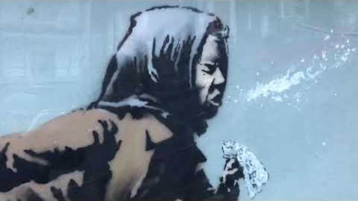 New Banksy in Bristol covered in Perspex
