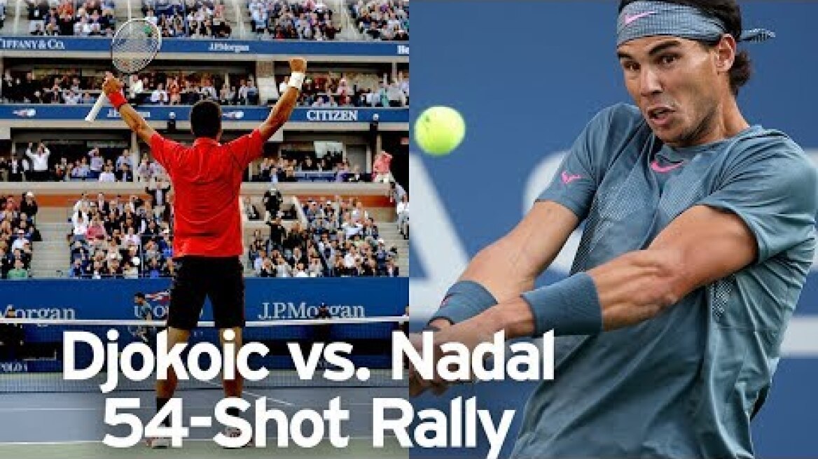 Novak Djokovic vs Rafael Nadal 54-shot rally | US Open 2013 Final