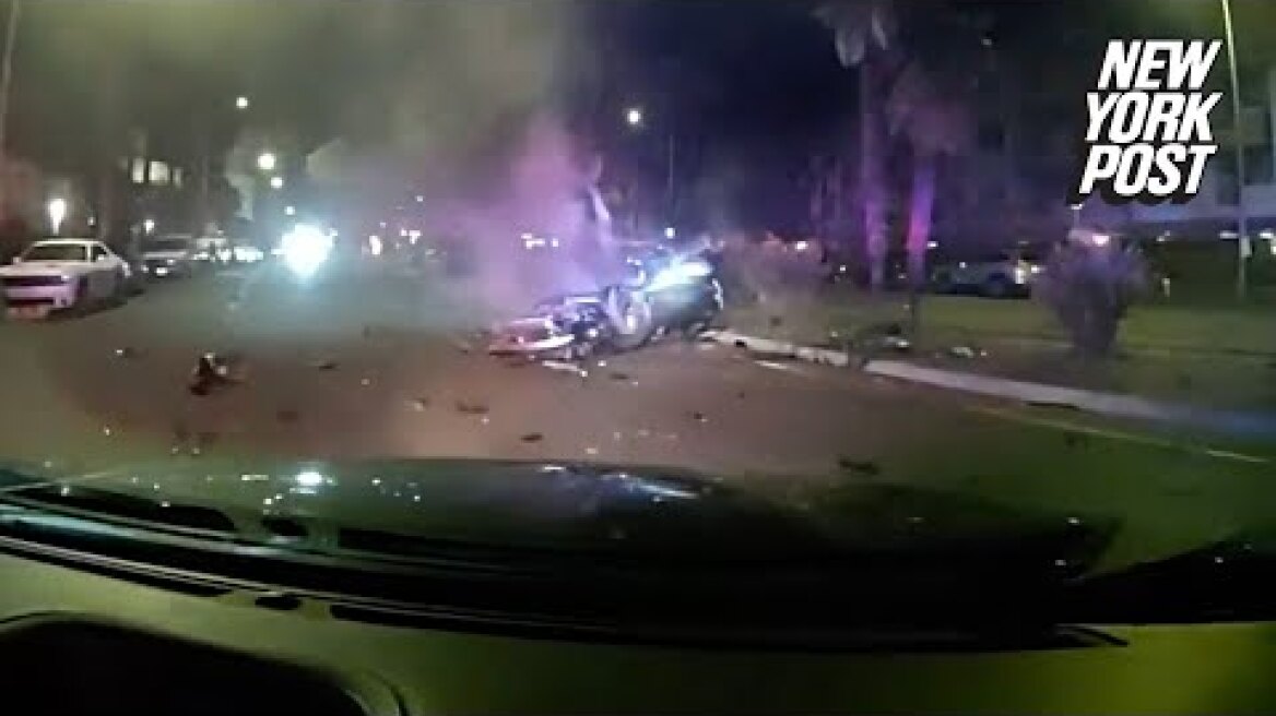 Suspect dies after crashing stolen $250K Lamborghini, launches hundreds of ft after 113-mph chase