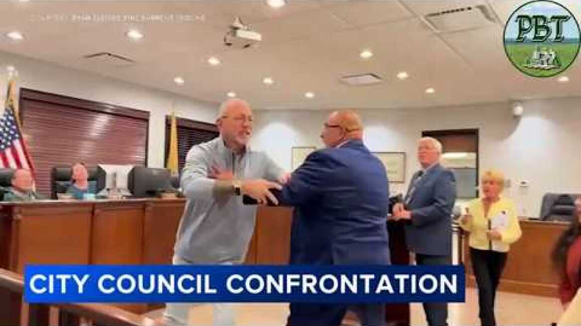 'I just basically snapped': Video shows mayor charging at resident during council meeting