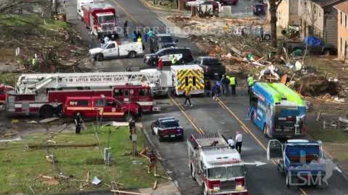 03-31-2023 Little Rock, AR - Tornado Damage via Drone