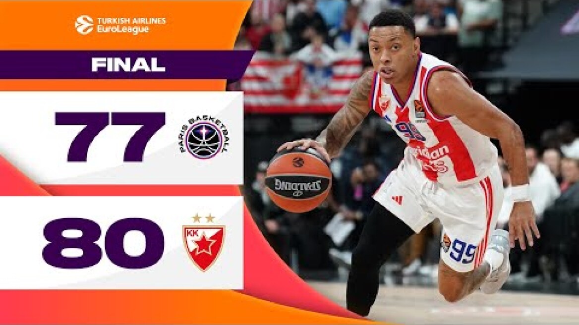 Paris Basketball-Crvena Zvezda | RS Round 1 Highlights | 2024-25 Turkish Airlines EuroLeague