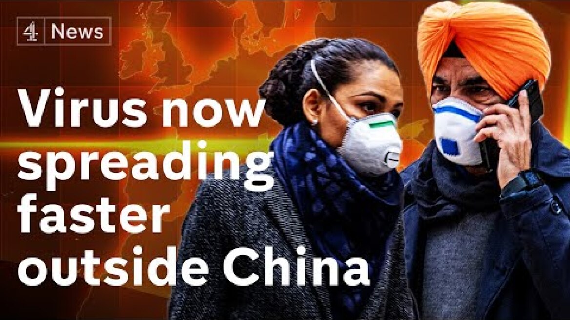 Coronavirus now spreading faster outside of China - amid pandemic fears