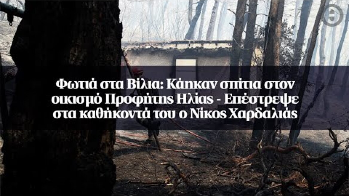 Φωτιά στα Βίλια: Κάηκαν σπίτια στον οικισμό Προφήτης Ηλίας - Επέστρεψε στα καθήκοντά του...