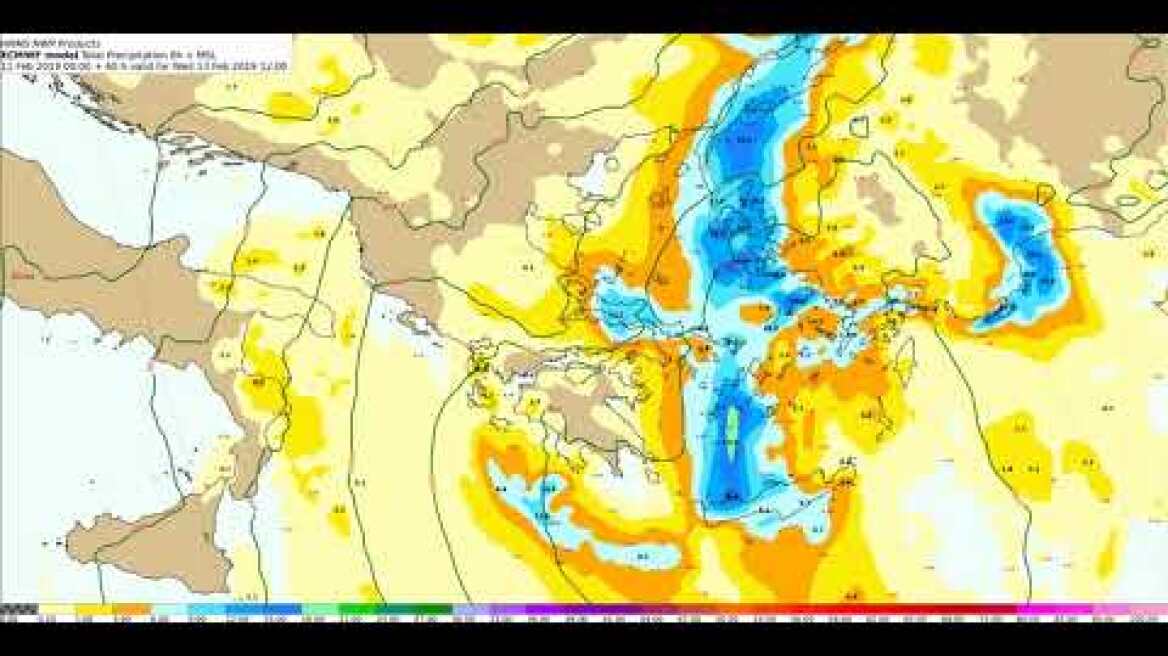 Υετός μέχρι Πέμπτη 14/02/2019