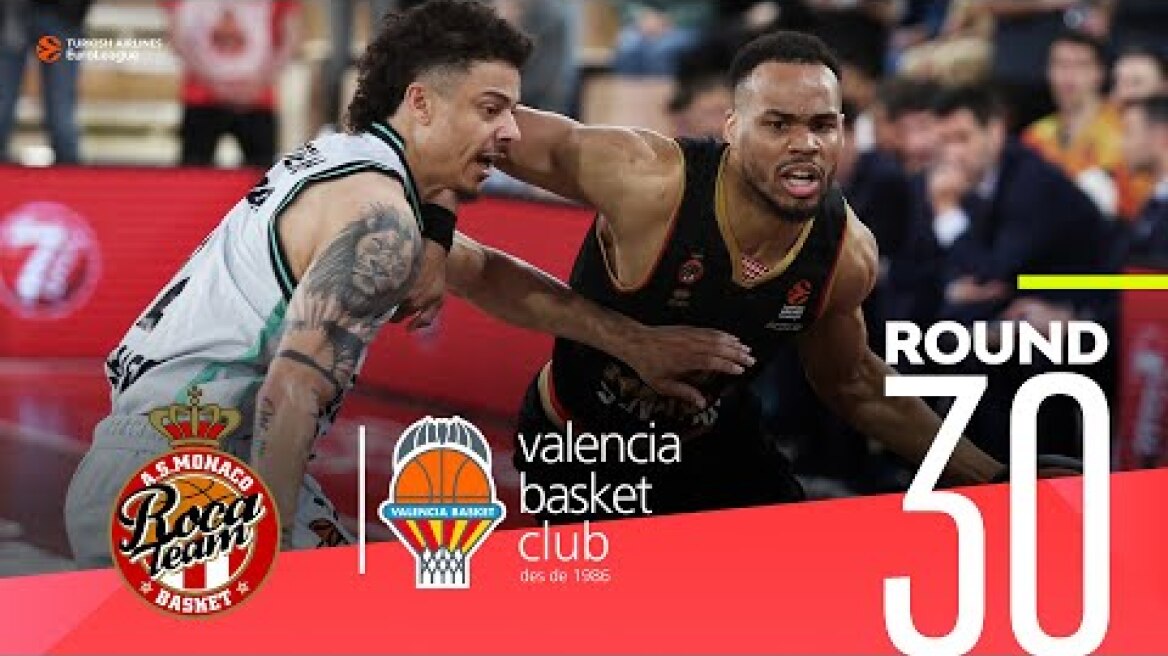 Monaco beats Valencia, gets playoffs berth! | Round 30, Highlights | Turkish Airlines EuroLeague