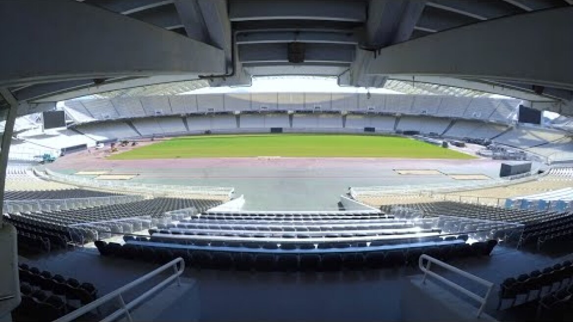 Timelapse των εργασιών ριζικής αλλαγής στο χλοοτάπητα του ΟΑΚΑ / PAO TV