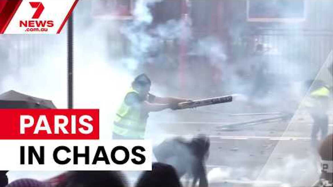Violent protests engulf Paris over living costs | 7NEWS