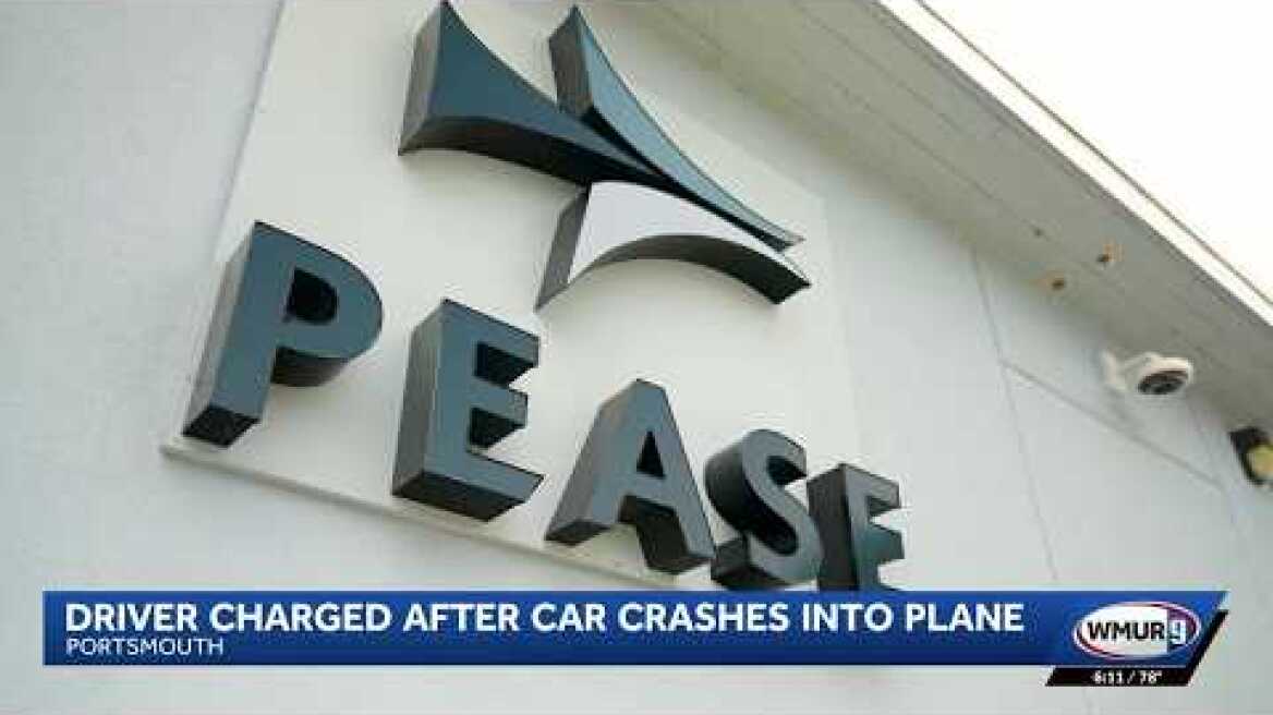 Airport officials discuss next steps after NH driver allegedly crashes through fence, strikes plane