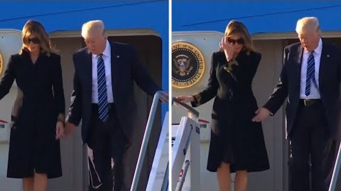 People can't stop talking about the weird body language between Donald and Melania Trump