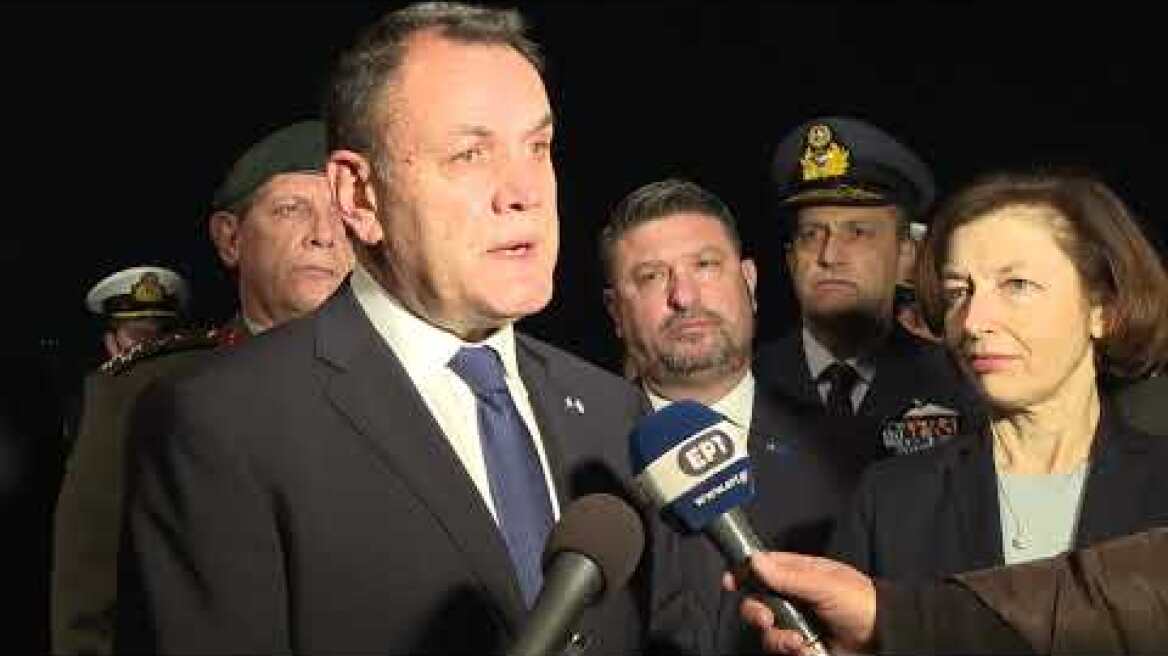 Ο ΥΕΘΑ Νίκος Παναγιωτόπουλος στο γαλλικό αεροπλανοφόρο Charles de Gaulle - 24/03/2022