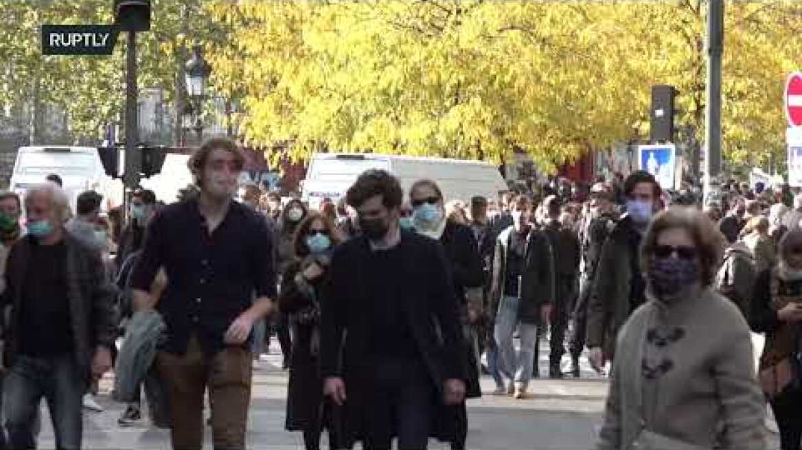 LIVE: Place de la Republique​ as Parisians mourn beheaded teacher