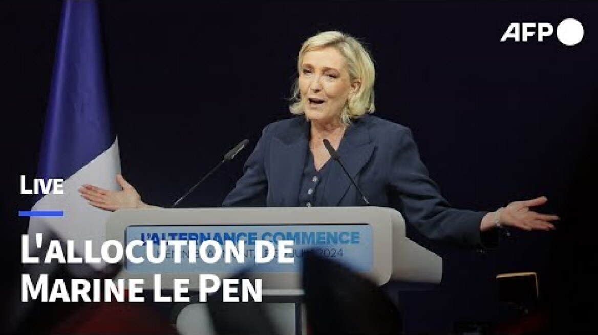 🔴 LIVE - Législatives : l'allocution de Marine Le Pen | AFP