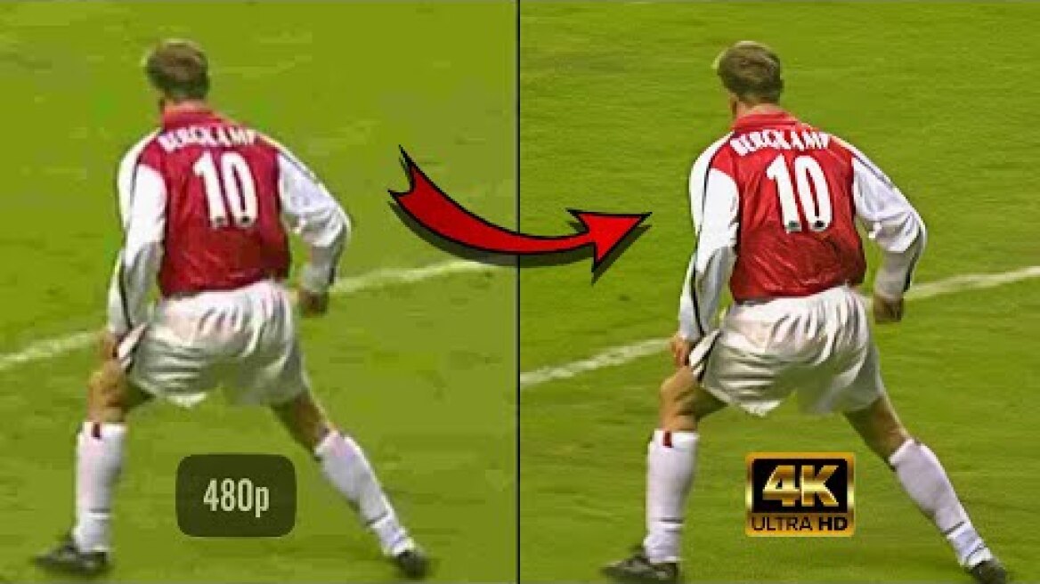 Dennis Bergkamp's WONDER GOAL against Newcastle but it is enhanced to 4K