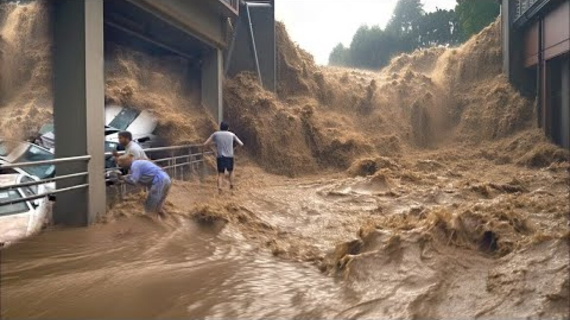 Half Sunk! Flash Floods even in Madrid, Spain due to Hurricane Dana. Spain flooding.