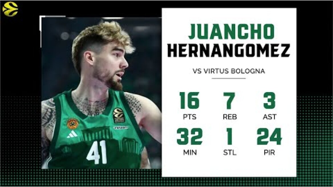 Panathinaikos - Virtus Bologna 111-90 | Euroleague R19 Juancho Hernangomez (16 Points , 24 PIR)